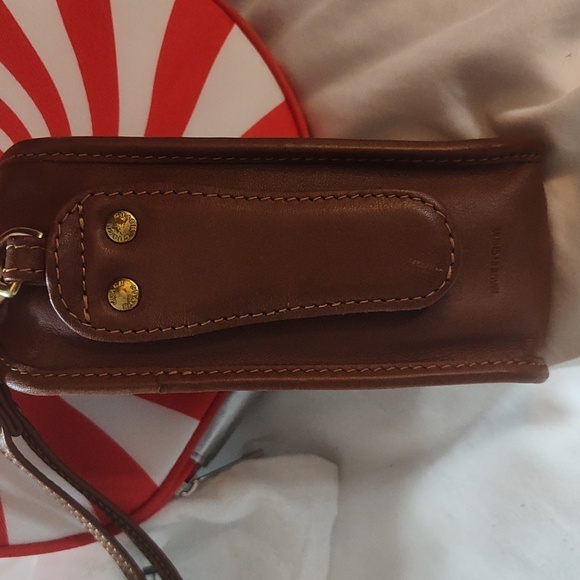 Vintage Coach Brown Leather Wristlet with Gold Accent $598 - Picture 4 of 8